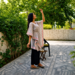 Women Block Printed Short Kaftan/ Bathrobe/ Beach Cover Up Night - Image 5