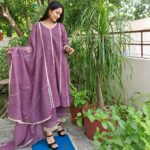 Purple Solid Mul Cotton Set