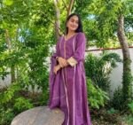Purple Solid Mul Cotton Set - Image 4